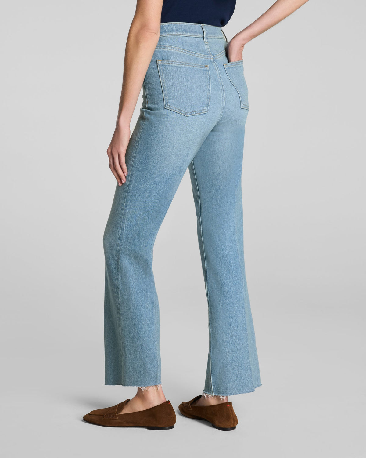 Raw Hem Kick Flare Jeans