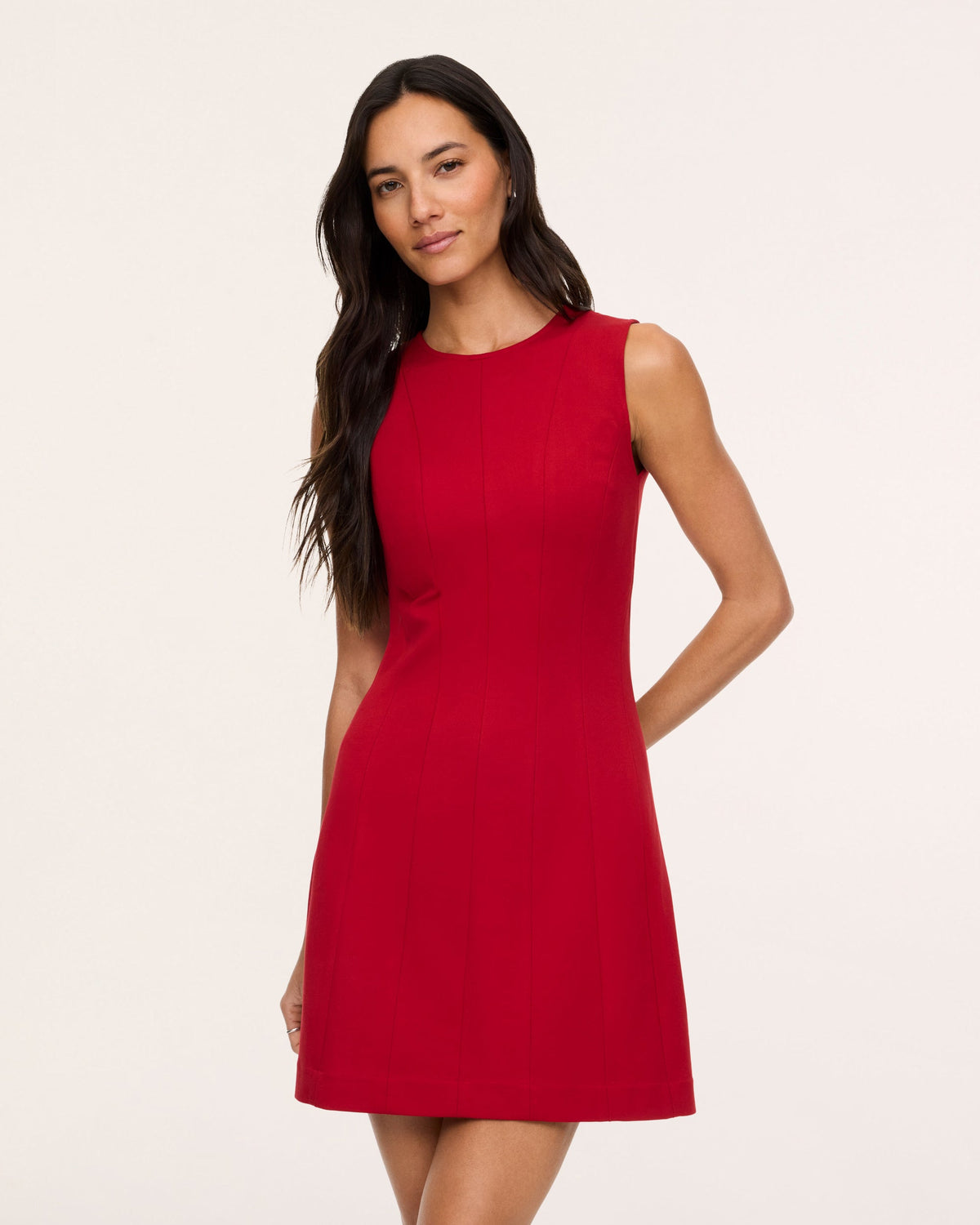 Ponte Seamed Mini Dress