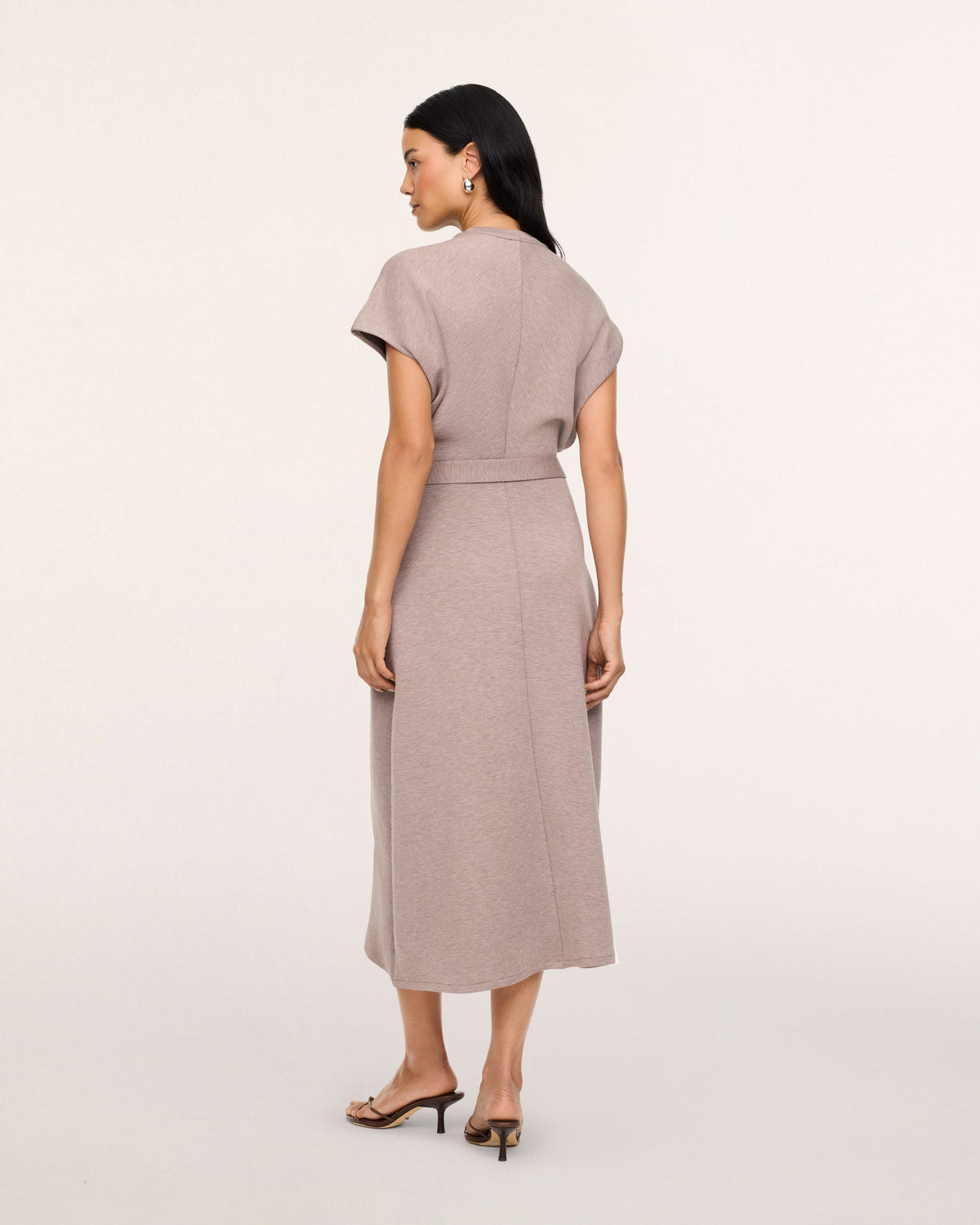 Draped Tie-Waist Maxi Dress