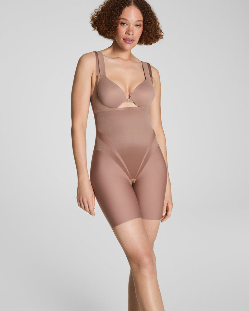Open-Bust Mid-Thigh Bodysuit