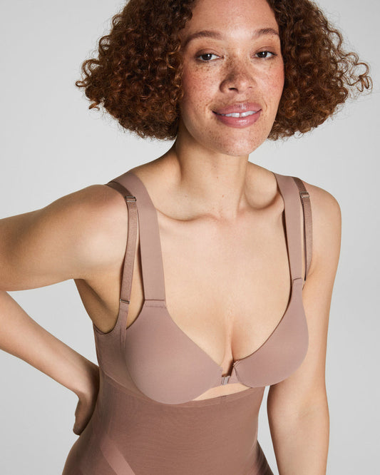 Open-Bust Mid-Thigh Bodysuit