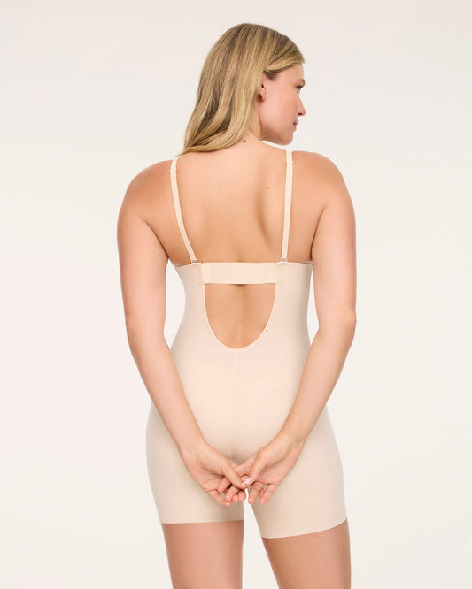 Plunge Low-Back Mid-Thigh Bodysuit