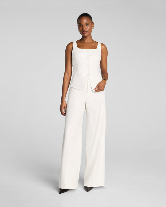 Cotton Linen Button-Down Vest