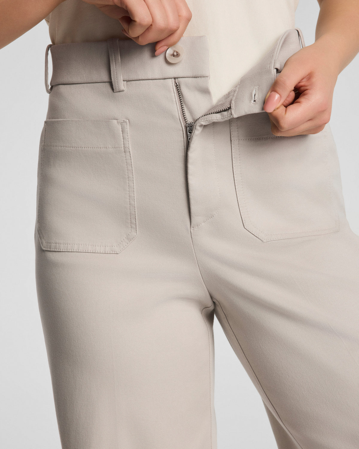 Wide Leg Pant with Patch Pockets