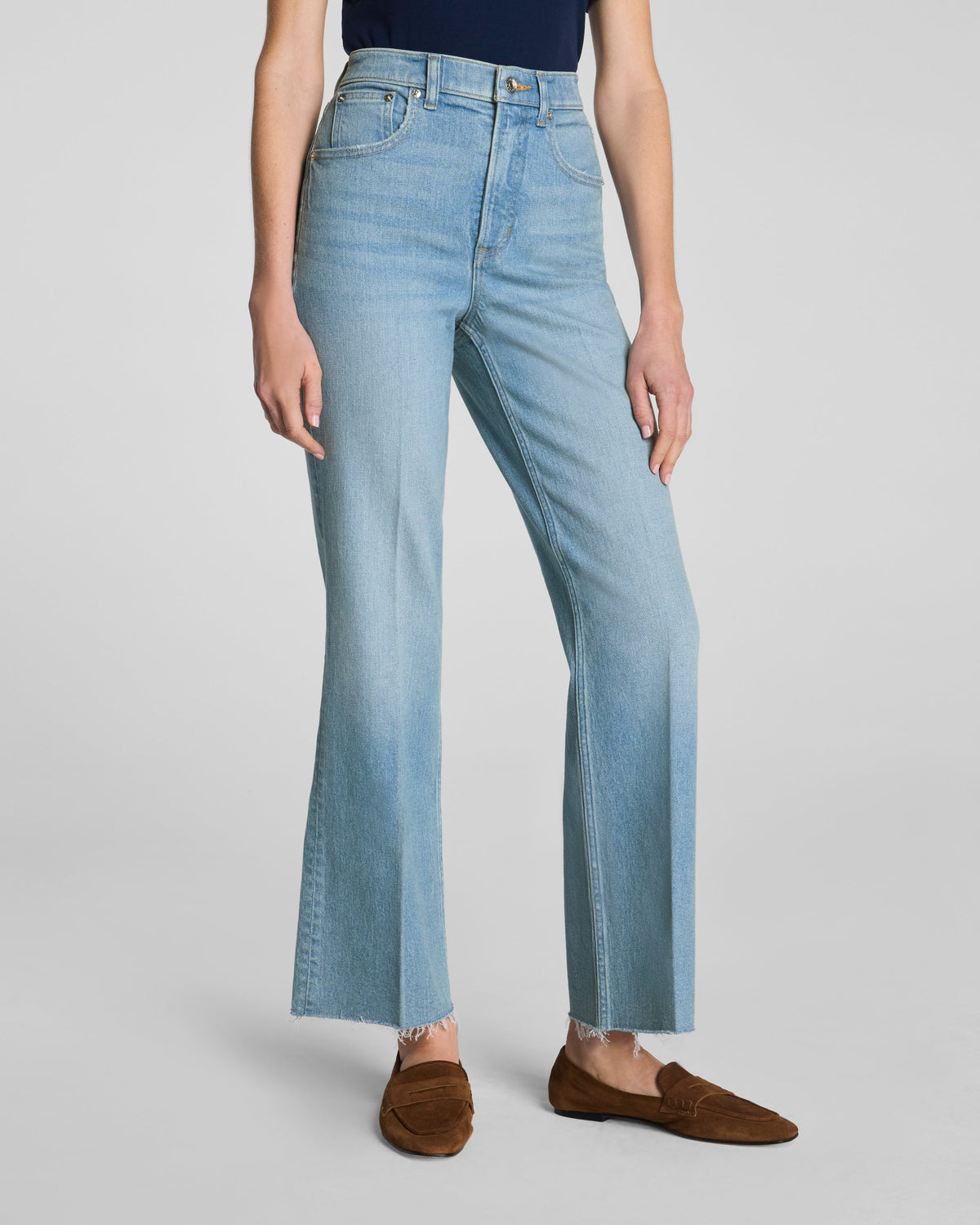 Raw Hem Kick Flare Jeans