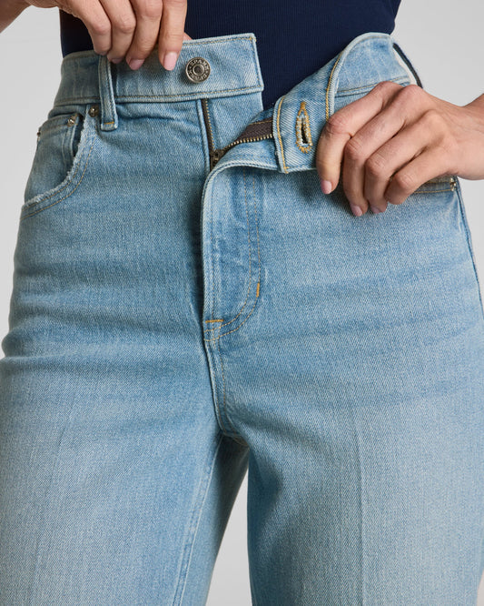 Raw Hem Kick Flare Jeans