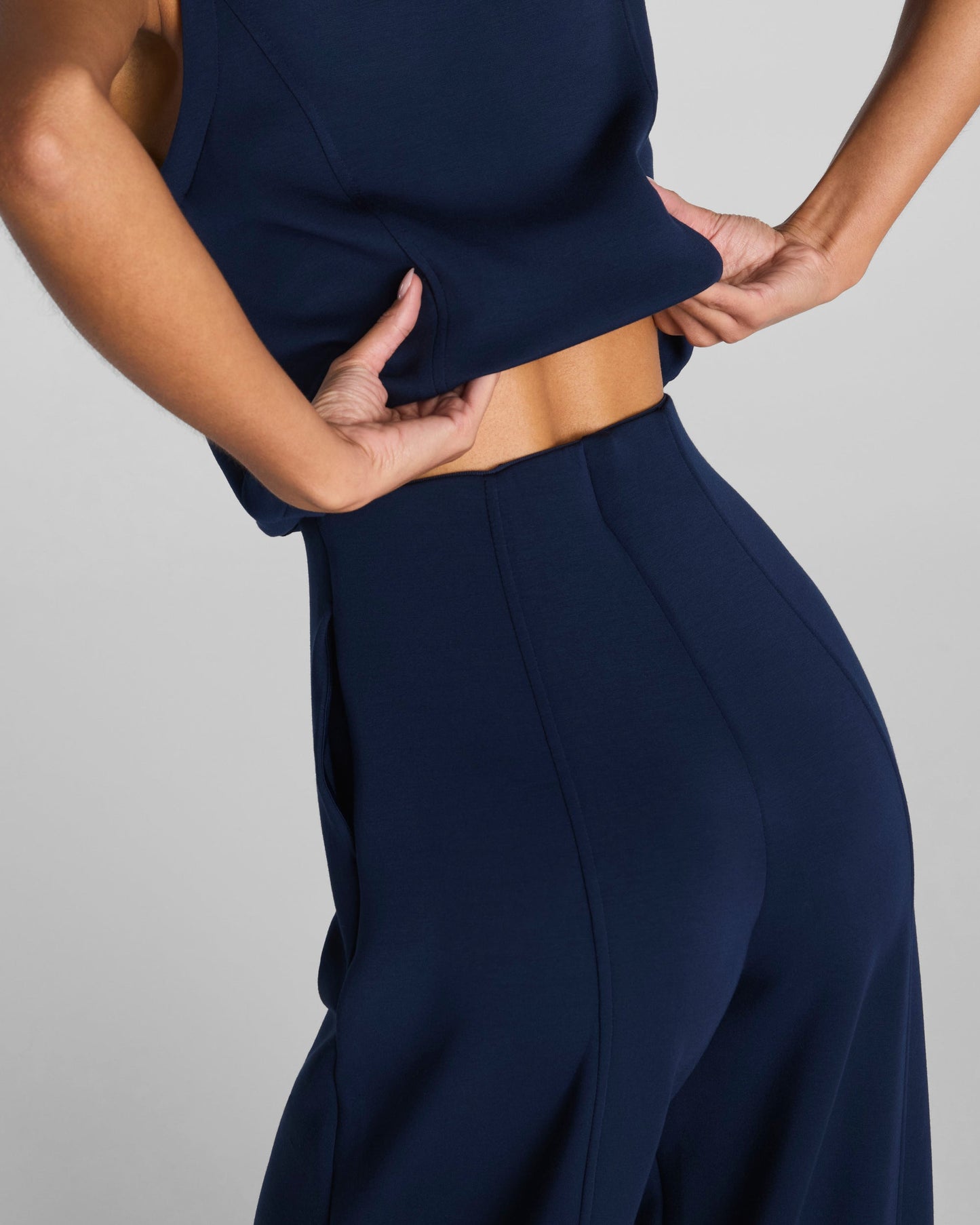 Shawl Collar Half Zip Jumpsuit