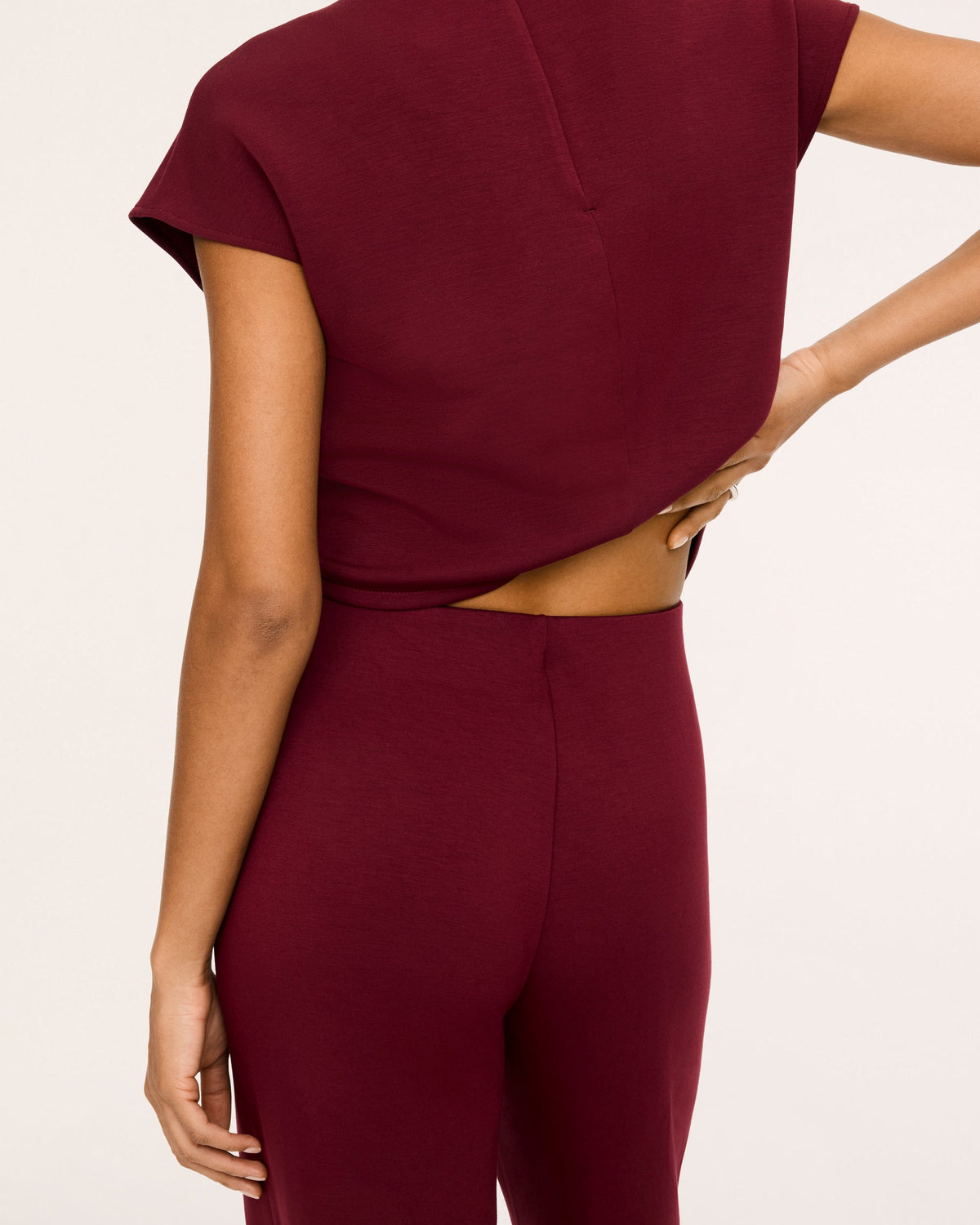 Draped Cowl Neck Jumpsuit