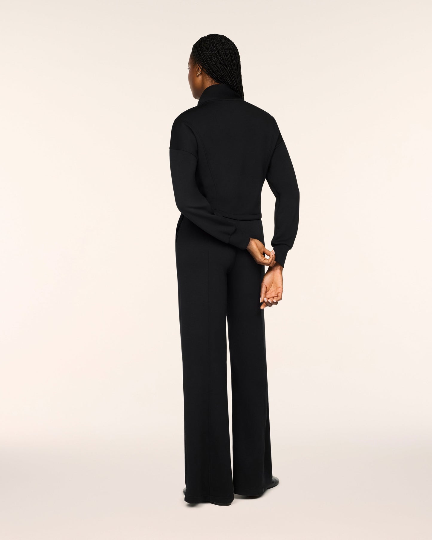 Long Sleeve Shawl Collar Jumpsuit